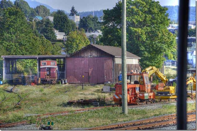 Alberni Pacific train yards,railway,Port Alberni,McLean Mill,National Historic Site