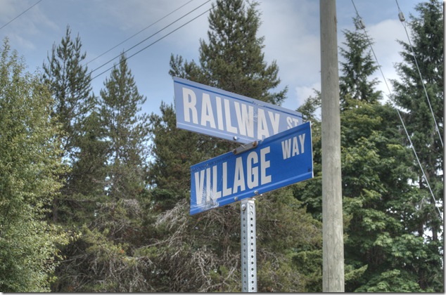 Island signs,Railway Street,Village Way,Qualicum