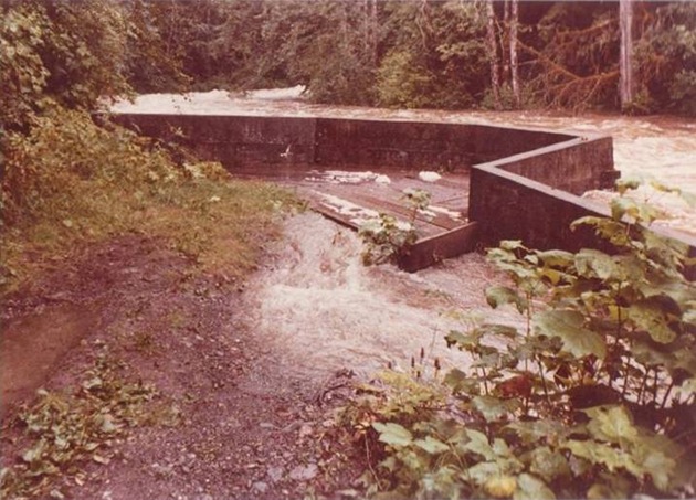 Browns River Dam,Courtenay,history