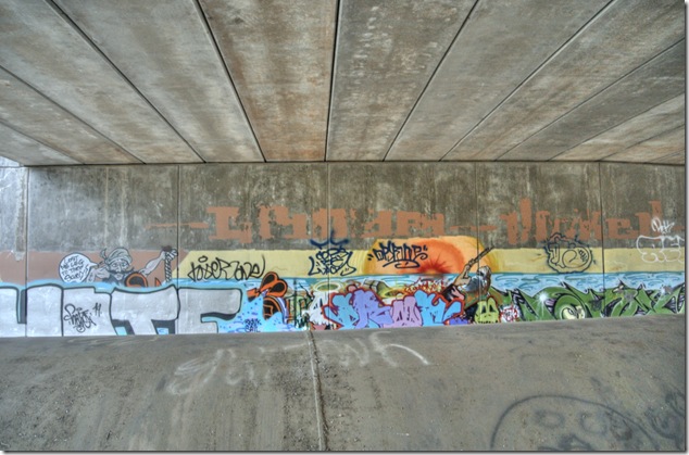 Graffiti,Island Images,BC Hydro,penstock,Comox,pipeline