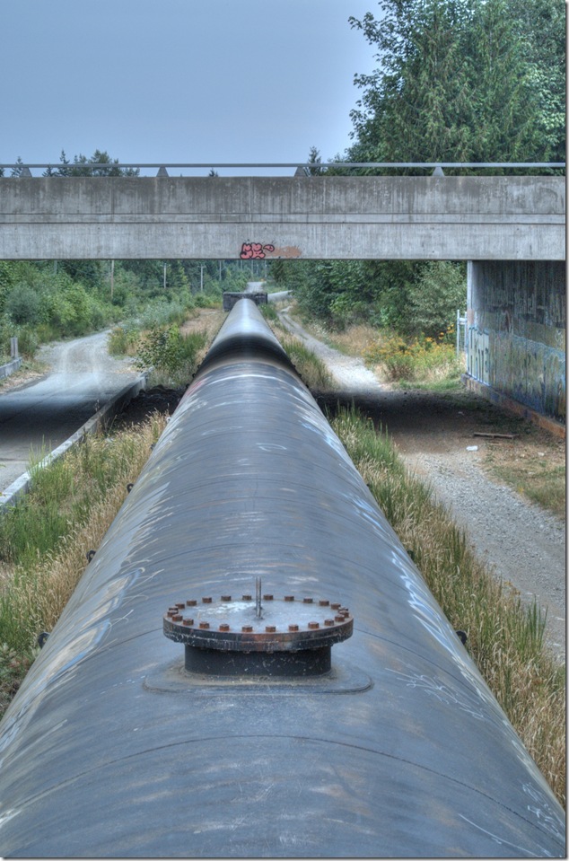Island Images,BC Hydro,penstock,Comox,pipeline