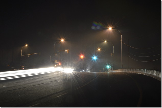 Comox,Comox Road,Dyke Road,existing light, night