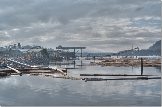 Ladysmith,forestry,log boom,barge,tugs boats,landing barge,Highway 1
