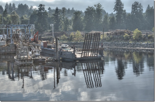 Ladysmith,forestry,log boom,barge,tugs boats,landing barge,Highway 1