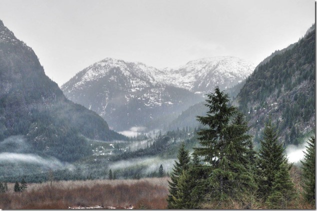 Westmin Road,Jim Mitchell Lake Road,Strathcona,mountains,fog,snow,winter,nature,Highway 28,Buttle Lake