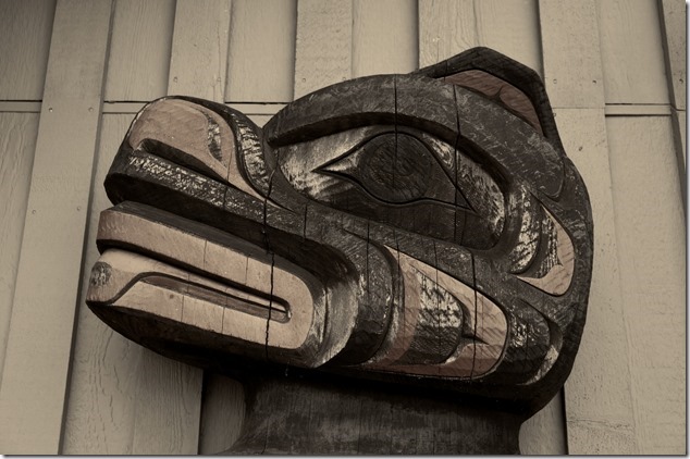 Totem poles,K'&oacute;moks First Nation,First Nation,Comox