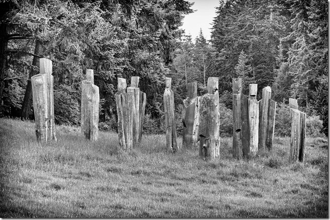Salt Spring Island,wooden men,wood statues,Gulf Islands