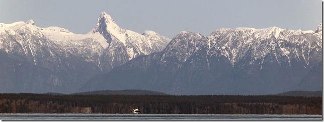 Miracle Beach Provincial Park.ocean,mountains,panorama,Georgia Strait