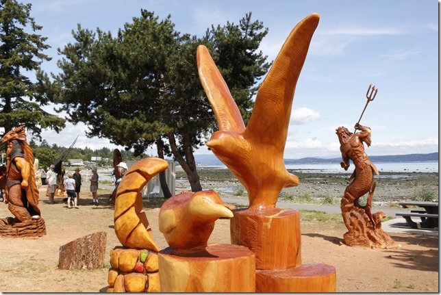 Transformations on the Shore,Campbell River,Chainsaw carving competition,Shoreline Arts