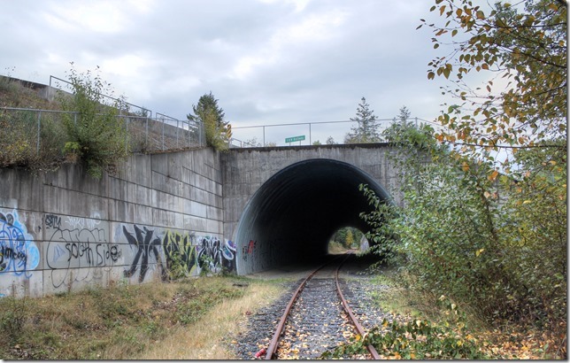 E&N, rail, rail road, rail way,Vancouver Island,tunnel,Ladysmith,Highway 1,culvert