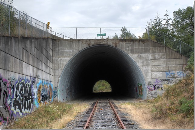 E&N, rail, rail road, rail way,Vancouver Island,tunnel,Ladysmith,Highway 1,culvert
