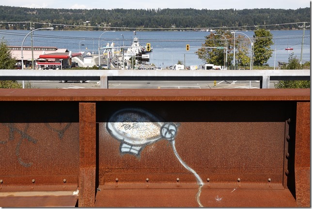 E&N, rail, rail road, rail way,graffiti,bridge,Buckley Bay,BC Ferries,HIghway 19 A