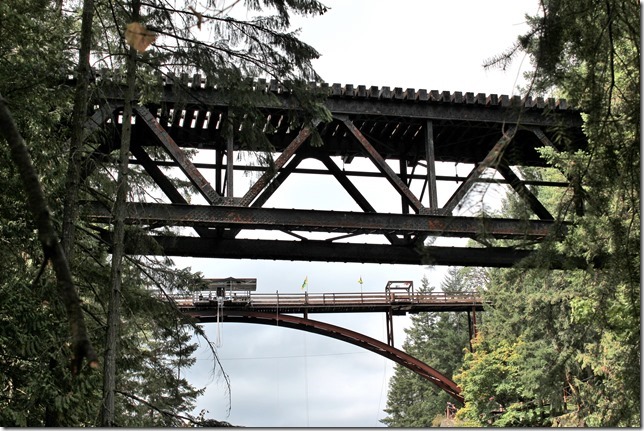 bungy jump,E&N, rail, rail road, rail way,Vancouver Island,bridge