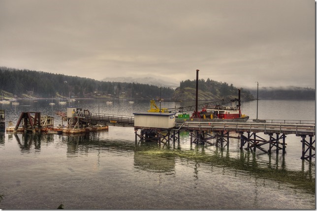 Quadra Island,Heriot Bay,ocean,Gulf Islands,ships,marina,pile driving