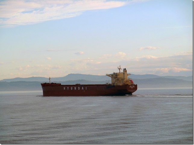 ocean,clouds,ships,nature,Georgia Strait,Hyundai Passion,bulk carrier