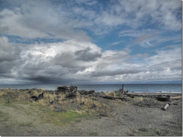 Kin Beach,ocean,Provincial Park,Georgia Strait,Comox,Cape Lazo,beach,clouds