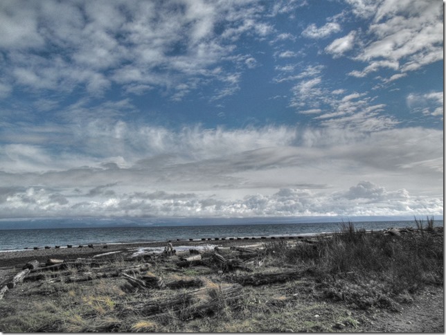 Kin Beach,ocean,Provincial Park,Georgia Strait,Comox,Cape Lazo,beach,clouds