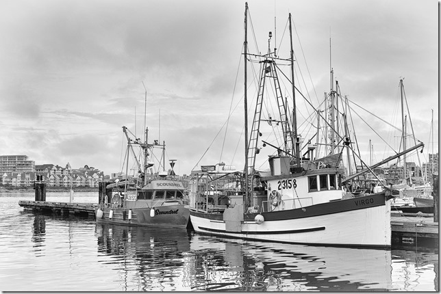 Victoria,James Bay,fisherman's wharf,fish boat.Virgo,Scoundrel