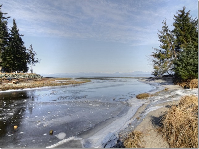 nature,ocean,beach,river,winter,ice,Georgia Strait,Miracle Beach,Black Creek,Vancouver Island,British Columbia