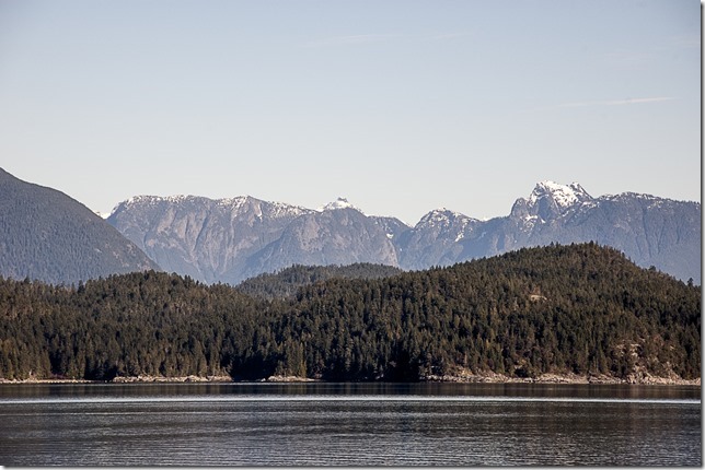 Ocean,forest,Northern Gulf Islands,snow,mountains