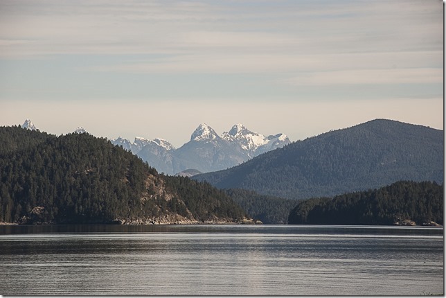 Ocean,forest,Northern Gulf Islands,snow,mountains