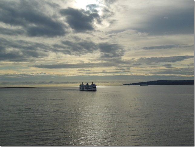 BC Ferries,Georgia Strait,ships,ocean,nature,clouds