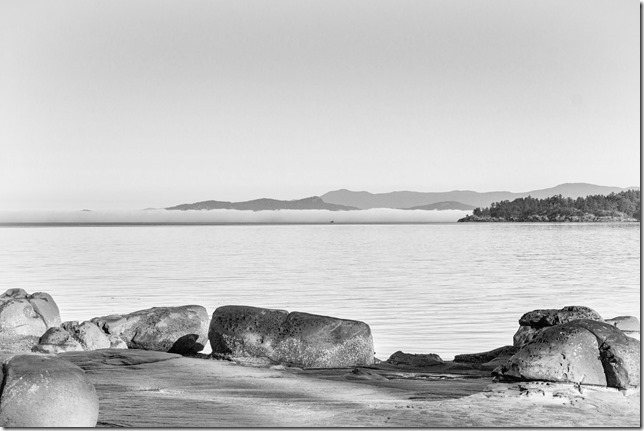 Wall Beach, Nanoose,Georgia Strait,fog,fall,beach,sand stone,ocean,nature,mountains
