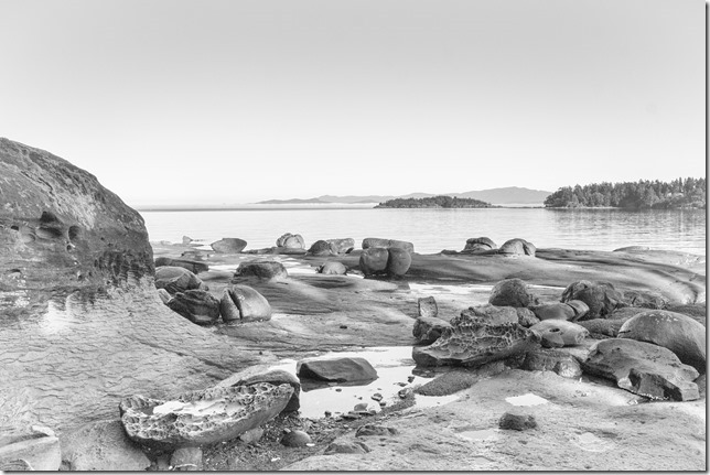 Wall Beach, Nanoose,Georgia Strait,fog,fall,beach,sand stone,ocean,nature,mountains