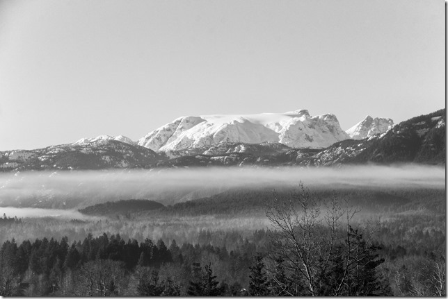 snow,mountains,fall,Comox Valley,Comox Glacier,Cumberland,Vancouver Island,Courtenay,weather,smoke,inversion layer