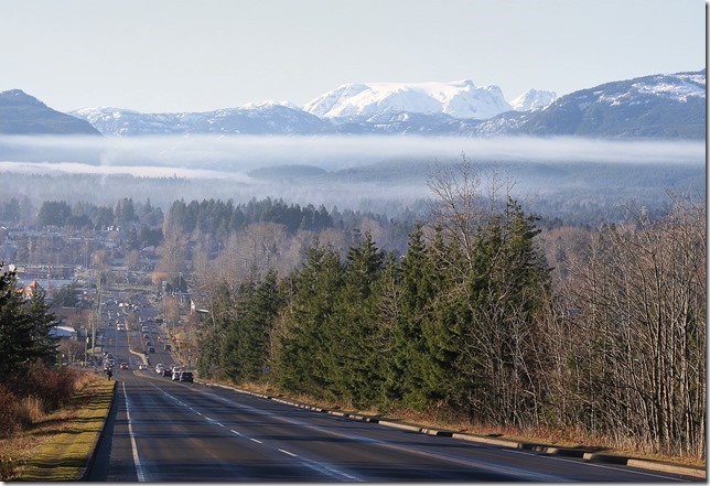 Courtenay,Comox Valley,Cumberland,Ryan Road,wood smoke,fog,fall,Comox Glacier