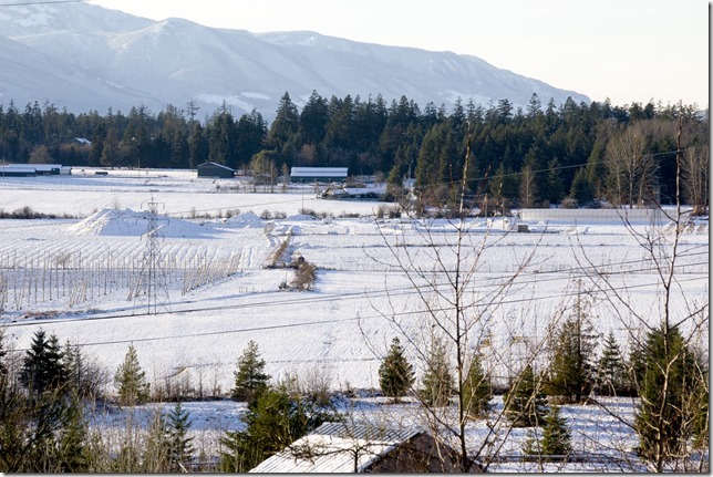 Highway 19,snow,fall,Parksville,Nanoose,mountains,valley,farm field,Nanoose Bay