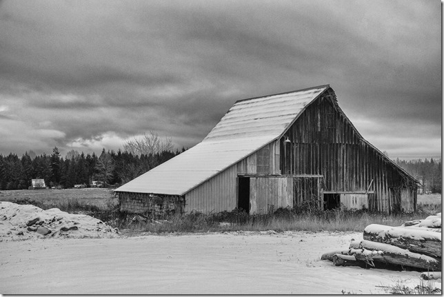 Comox Valley,barn,snow,winter,buildings