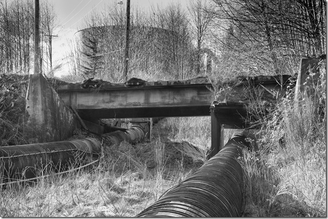 Campbell River,Highway 19,North Island,winter,wood pipeline,and now you know,Elk Falls mill