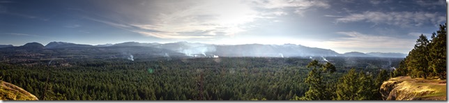 nature,scenery,Vancouver Island,mountains,trees,smoke,winter,Errington,Highway 4A,Little Mountain,Mount Arrowsmith Massif Regional Park 