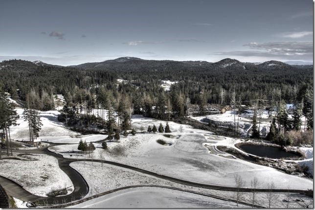 Bear Mountain, nature, scenery,trees,golf course,Victoria, winter,snow