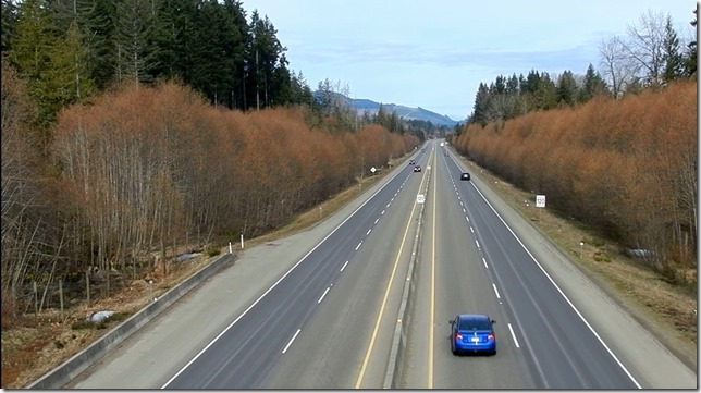Highway 19,time lapse,traffic,cars,trucks,spring,Comox Valley