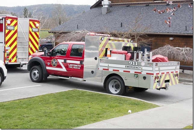 Ladysmith,Highway 1,spring,emergency vehicles,fire department,fire/rescue