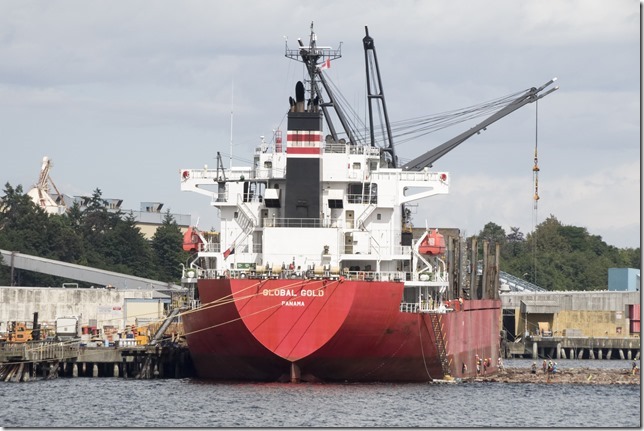 bulk carrier,ships,Crofton,ocean,lumber,saw mill,Vancouver Island,British Columbia