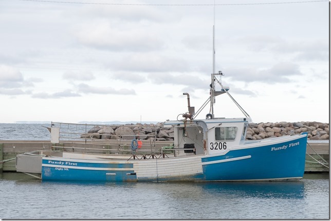 The fishing boat Fundy First in Chute Cove the Bay of Fundy