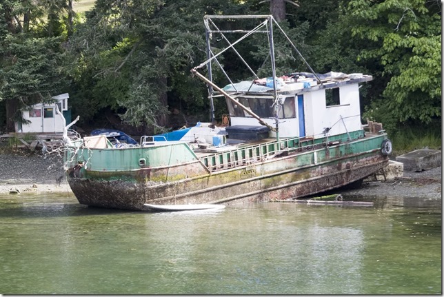 One of the derelict ships in Ganges Harbour -Salt Spring Island 