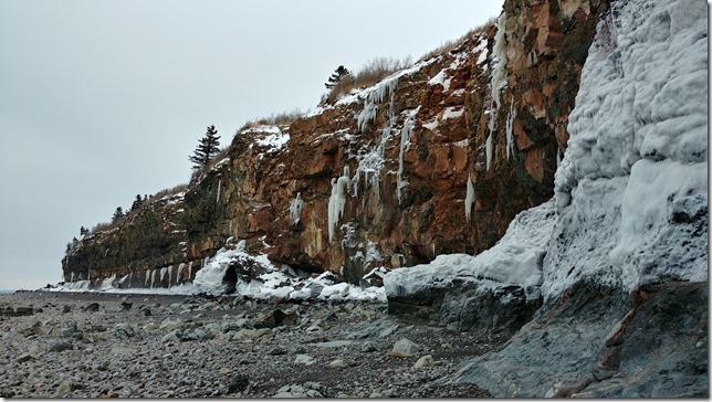 Cliffs on the shore of the Bay of Fundy