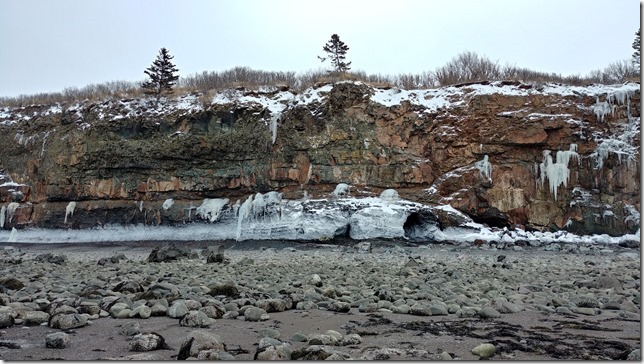 Cliffs on the shore of the Bay of Fundy