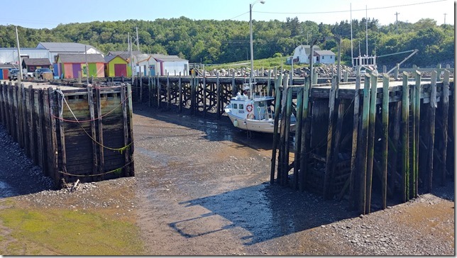 The fishing boat Megan & Boys at low tide in Parkers Cove