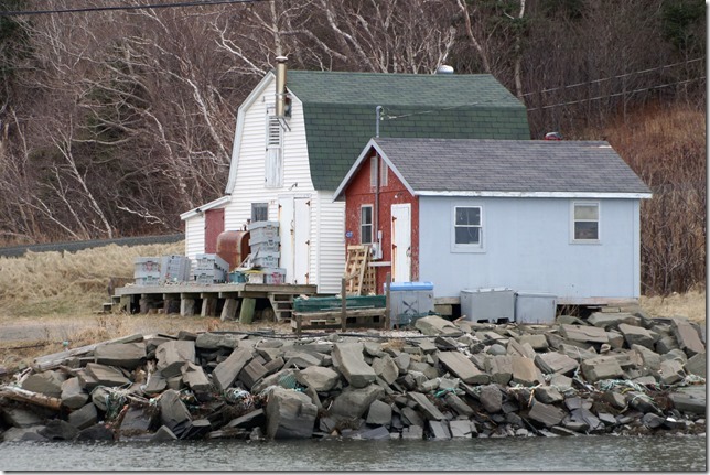 Fishing sheds in Parkers Cove on the Bay of Fundy &ndash; Annapolis County