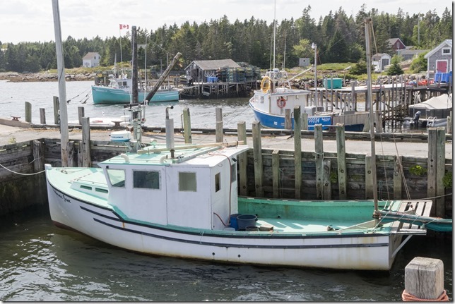 From front to back - Stephanie Jane, Ramble Around, and Jordan B at Bush Island Harbour – Lahave Islands