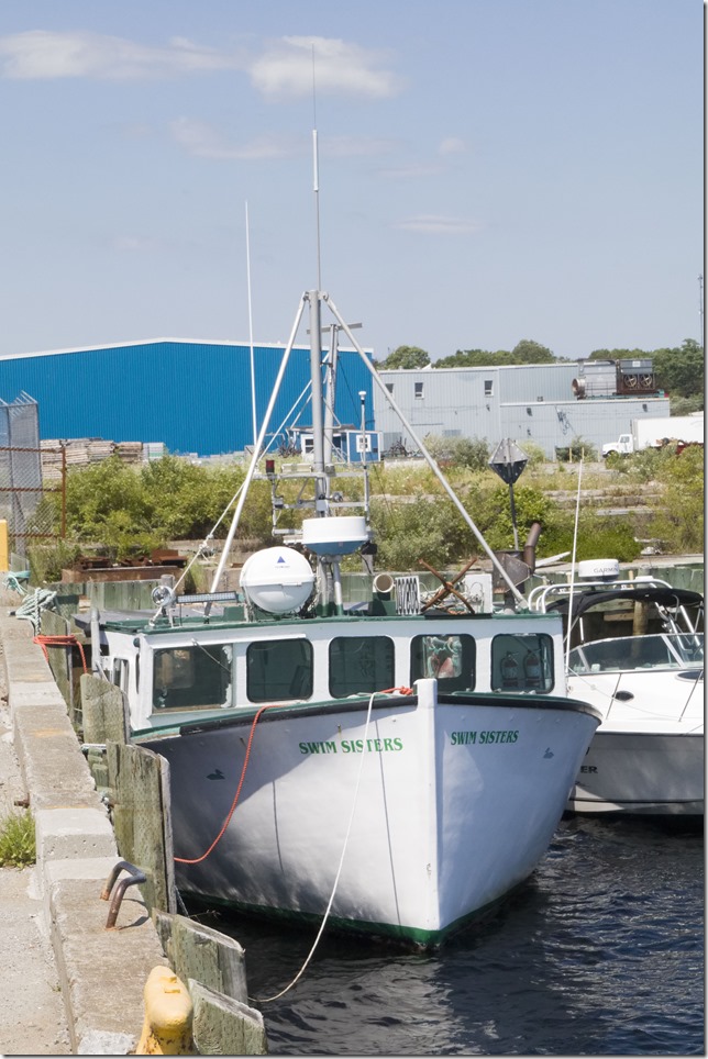 The fishing boat Swim Sisters in Shelburne