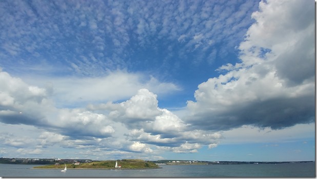 20190811_153306_ps Looking across the Halifax harbour toward George’s Island, Dartmouth, Eastern Passage and CFB Shearwater.
