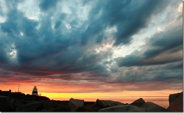 The sun setting over the Bay of Fundy &ndash; Margaretsville