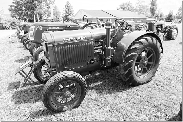 A McCormick-Deering and a Cockshutt tractor at the Nova Scotia Antique Engine & Tractor Association summer show.
