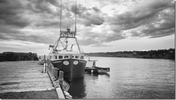 The Sipekne'katik first nation&rsquo;s fishing boat Treaty Defender in Margaretsville